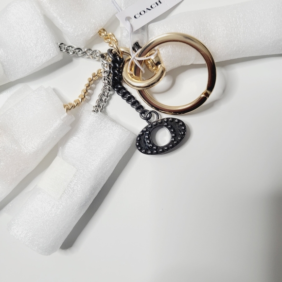 Coach Perforated Metal Bag Charm - Picture 3 of 3